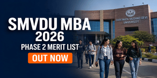 SMVDU MBA Phase 2 Round 1 Merit List 2026-27 Released at admission.smvdu.ac.in; Check Email for Admission Offer